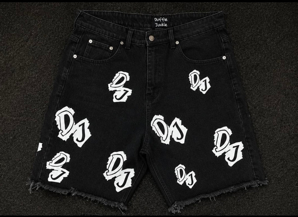 DJ Patch Denim Jeans – Black Unisex - DUFFLE JUNKIE CLOTHING