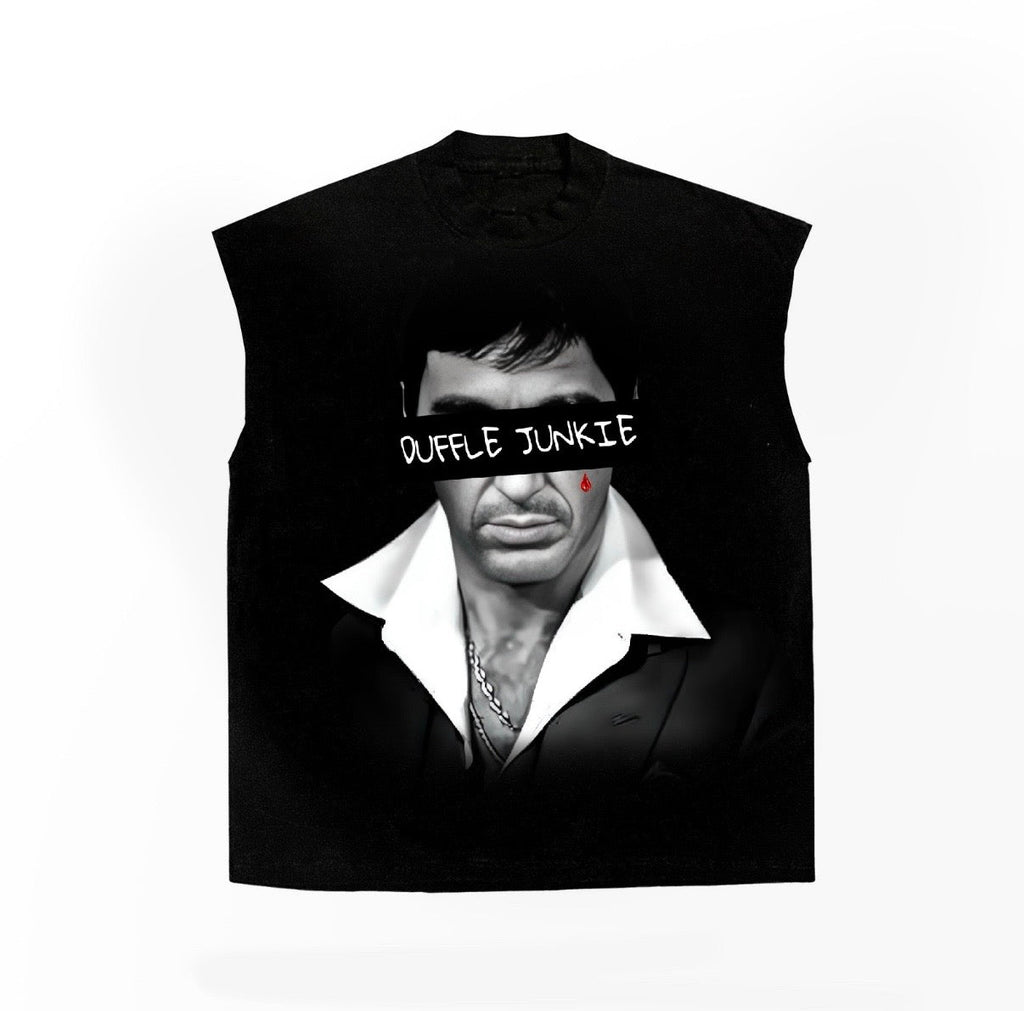 Scarface Sleeveless Graphic Tee - DUFFLE JUNKIE CLOTHING